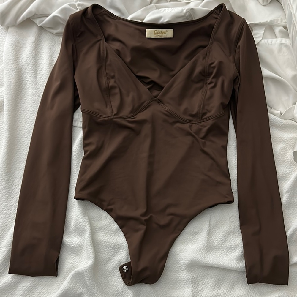 Cider Brown Long Sleeve Bodysuit